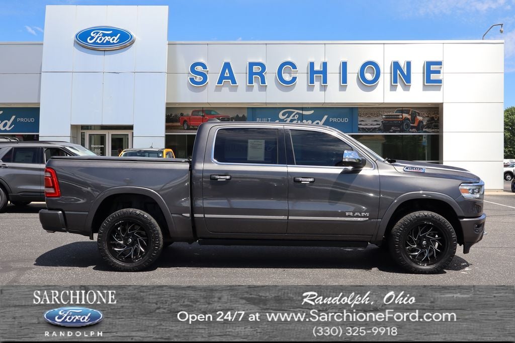2021 RAM 1500 Limited in Granite Crystal Metallic Clearcoat — front three-quarter view