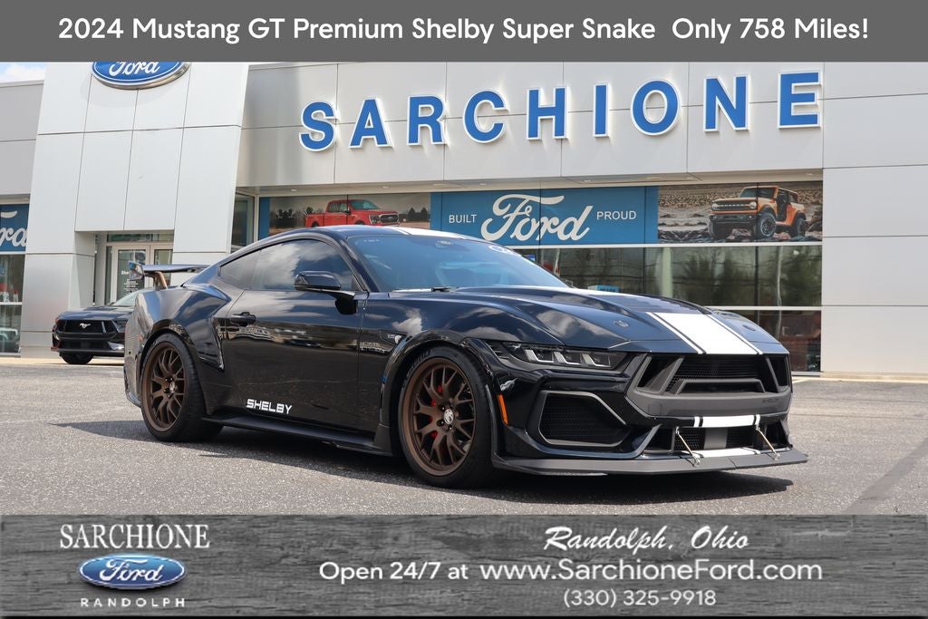 2024 Ford Mustang GT Premium Shelby Super Snake in Shadow Black — front three-quarter view