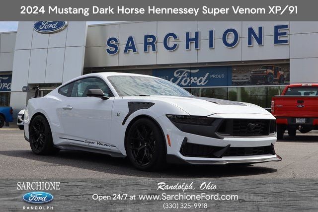 2024 Ford Mustang Dark Horse Hennessey Super Venom XP/91 in Oxford White — front three-quarter view