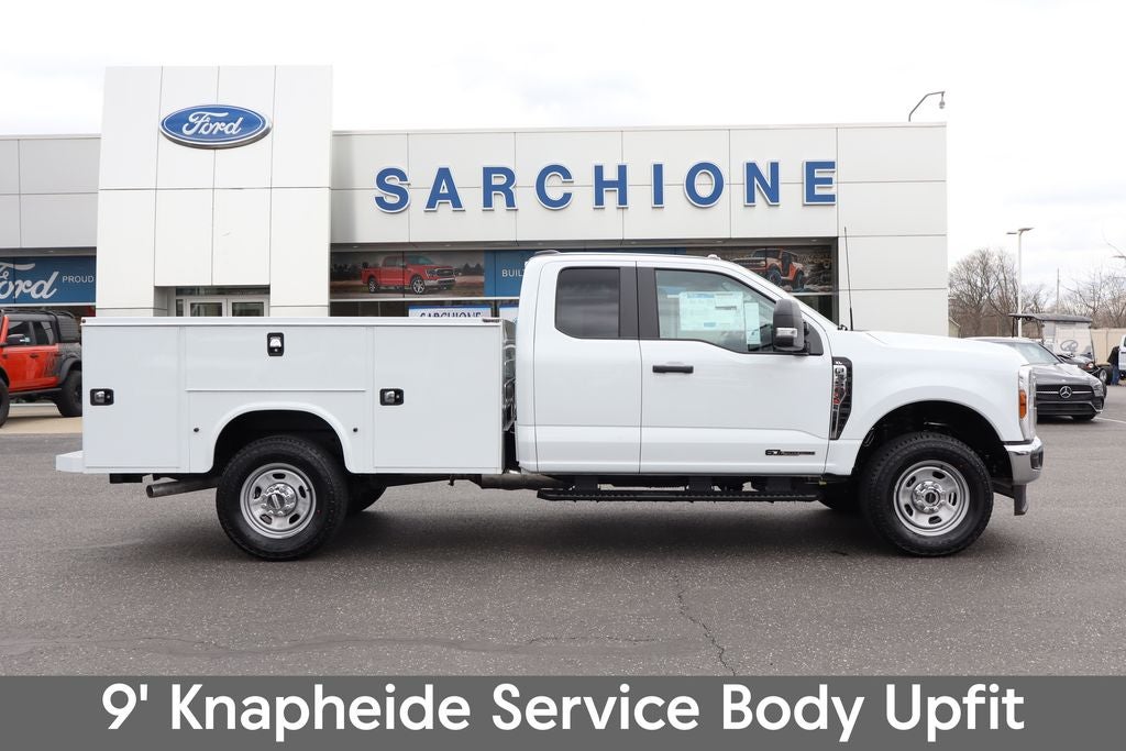 2026 Ford F-350SD XL w/9' Knapheide Service Body in Oxford White — front three-quarter view