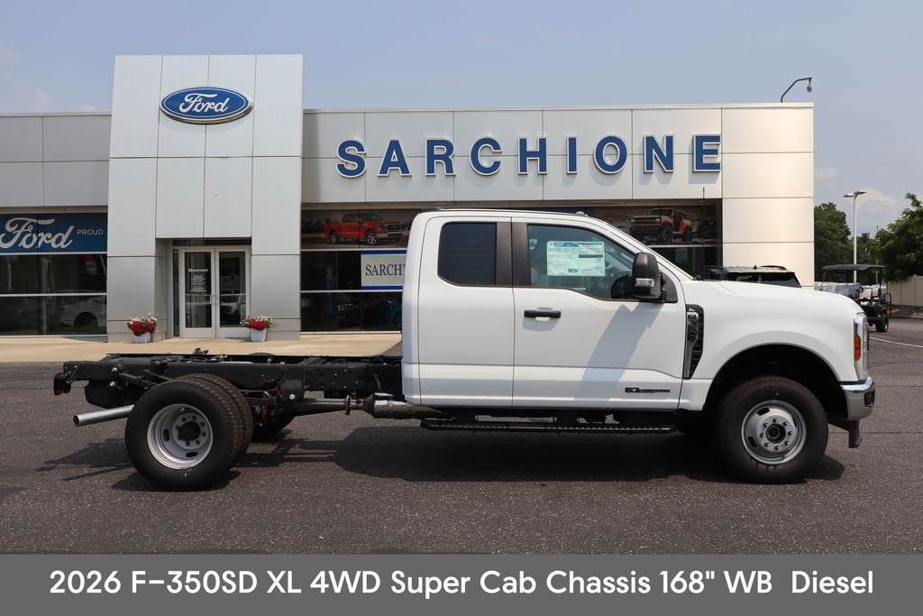2026 Ford F-350SD XL DRW in Oxford White — front three-quarter view