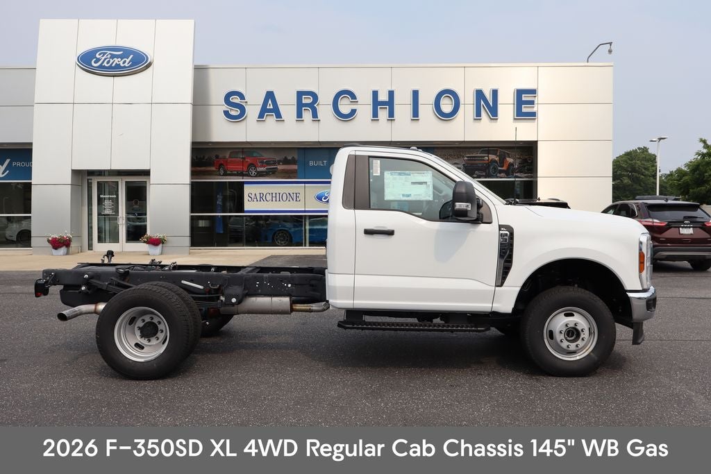 2026 Ford F-350SD XL DRW in Oxford White — front three-quarter view