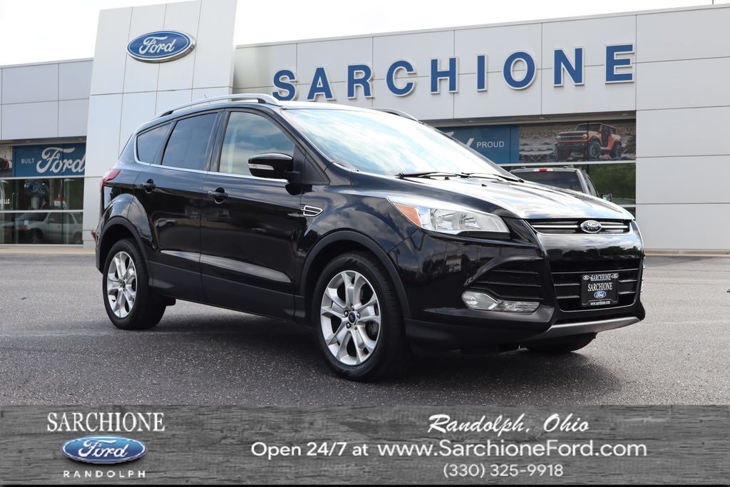 2016 Ford Escape Titanium in Shadow Black — front three-quarter view