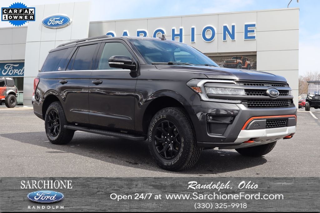 2024 Ford Expedition Timberline in Dark Matter Gray Metallic — front three-quarter view