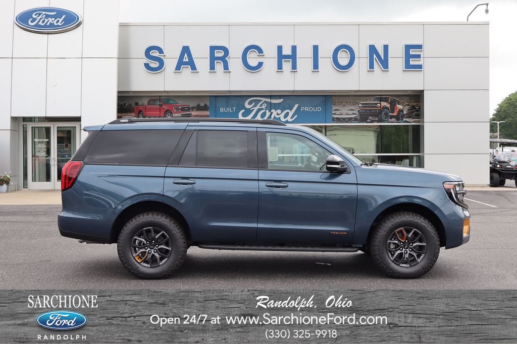 2027 Ford Expedition Tremor in Nocturnal Blue Metallic — front three-quarter view