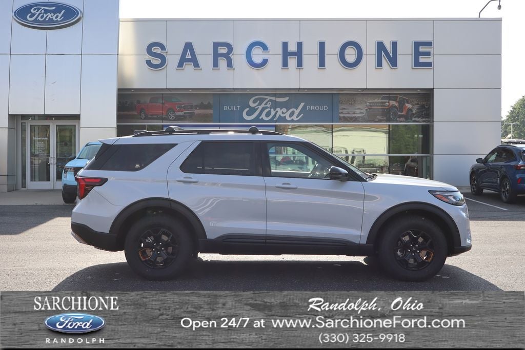 2026 Ford Explorer Tremor in Space White Metallic — front three-quarter view