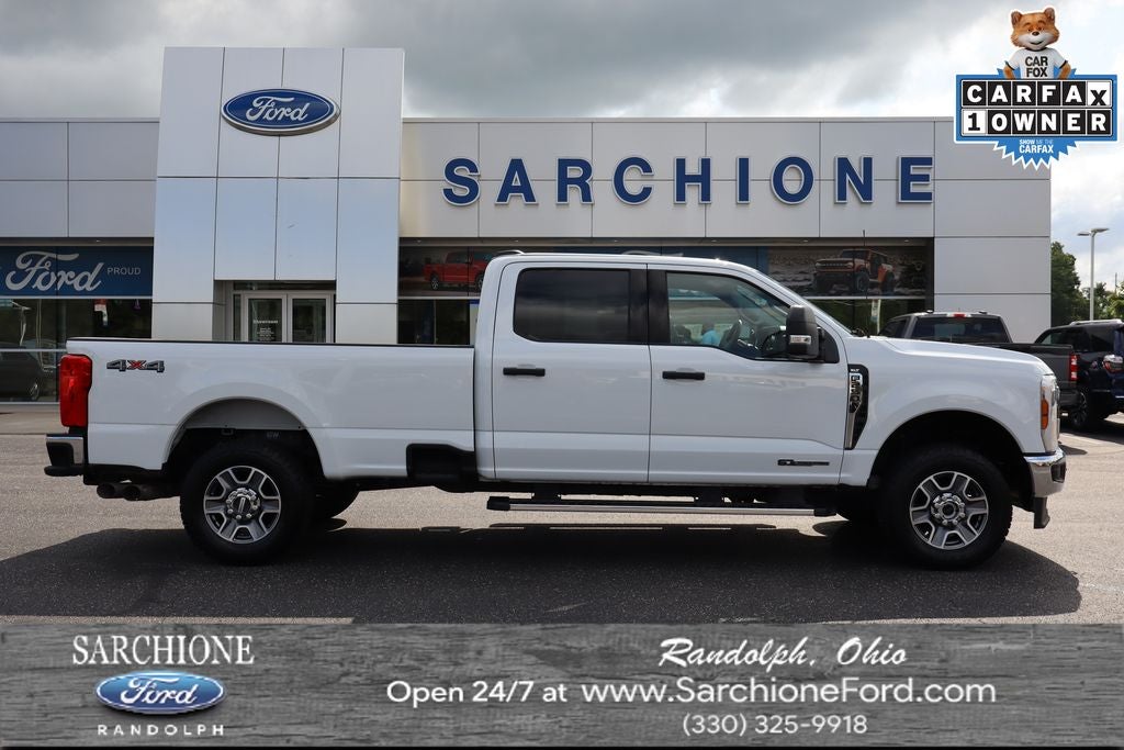 2025 Ford F-250SD XLT in Oxford White — front three-quarter view