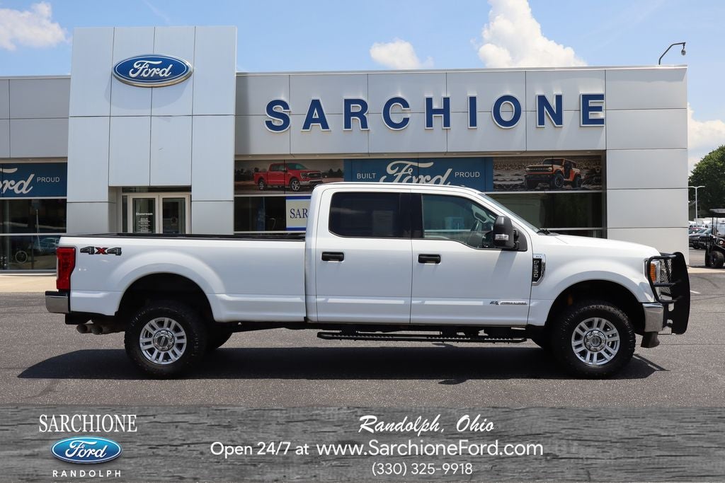 2017 Ford F-250SD XLT in Oxford White — front three-quarter view