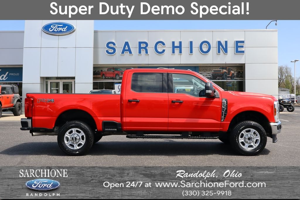 2026 Ford F-350SD XLT in Race Red — front three-quarter view