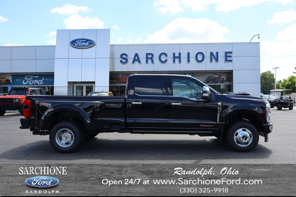 2026 Ford F-350SD Platinum DRW in Agate Black Metallic — front three-quarter view