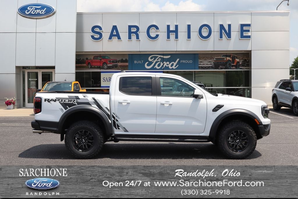 2026 Ford Ranger Raptor in Oxford White — front three-quarter view