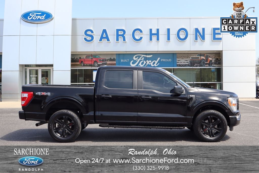 2022 Ford F-150 XL in Agate Black Metallic — front three-quarter view