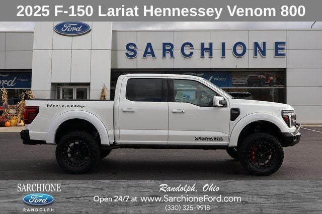 2025 Ford F-150 Lariat Hennessey Venom 800 in Star White Metallic Tri-Coat — front three-quarter view