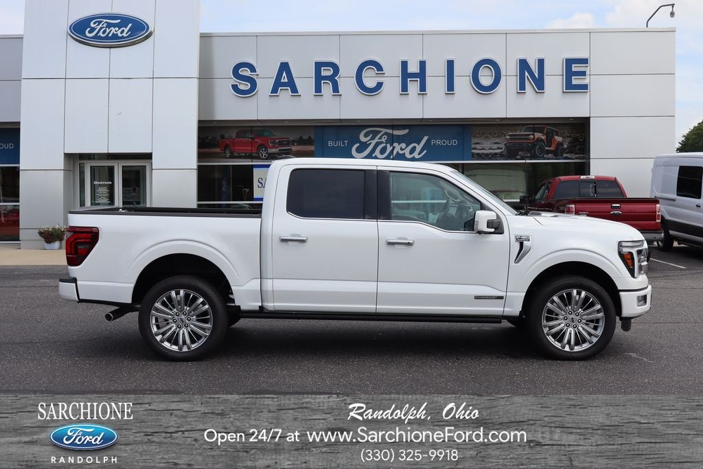 2026 Ford F-150 Platinum in Star White Metallic Tri-Coat — front three-quarter view