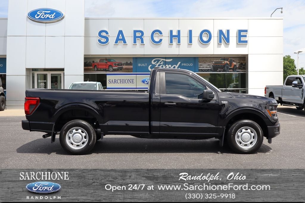 2025 Ford F-150 XL in Agate Black Metallic — front three-quarter view