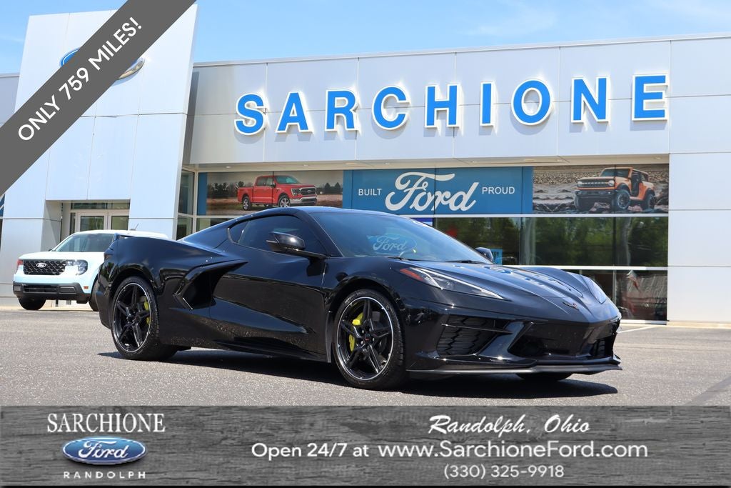 2020 Chevrolet Corvette Stingray 3LT in Black — front three-quarter view