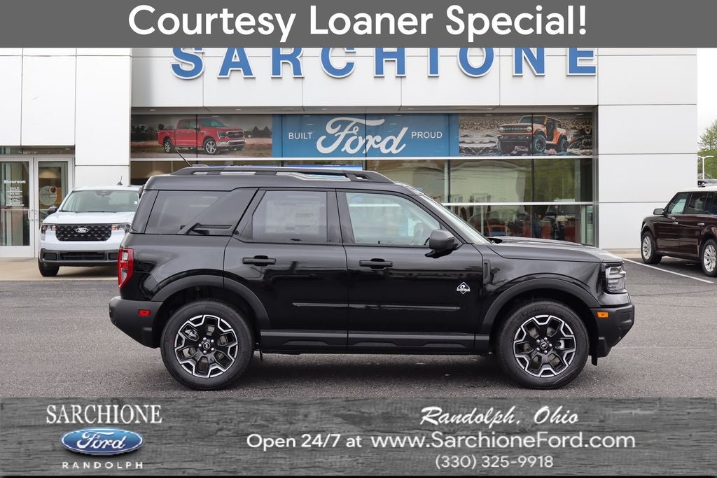 2026 Ford Bronco Sport Outer Banks in Shadow Black — front three-quarter view